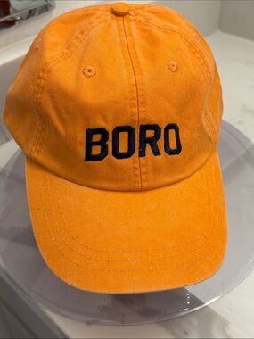 NWT Unisex Adams Tangerine 'BORO' Embroidered Cap Hat